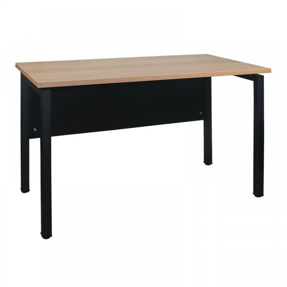 Unit Γραφείο Μέταλλο Βαφή Μαύρο - Melamine Απόχρωση Sonoma