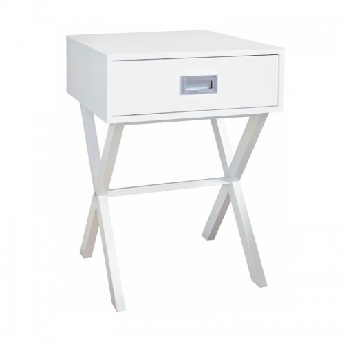 Wick Κομοδίνο Άσπρο Λάκα Mdf