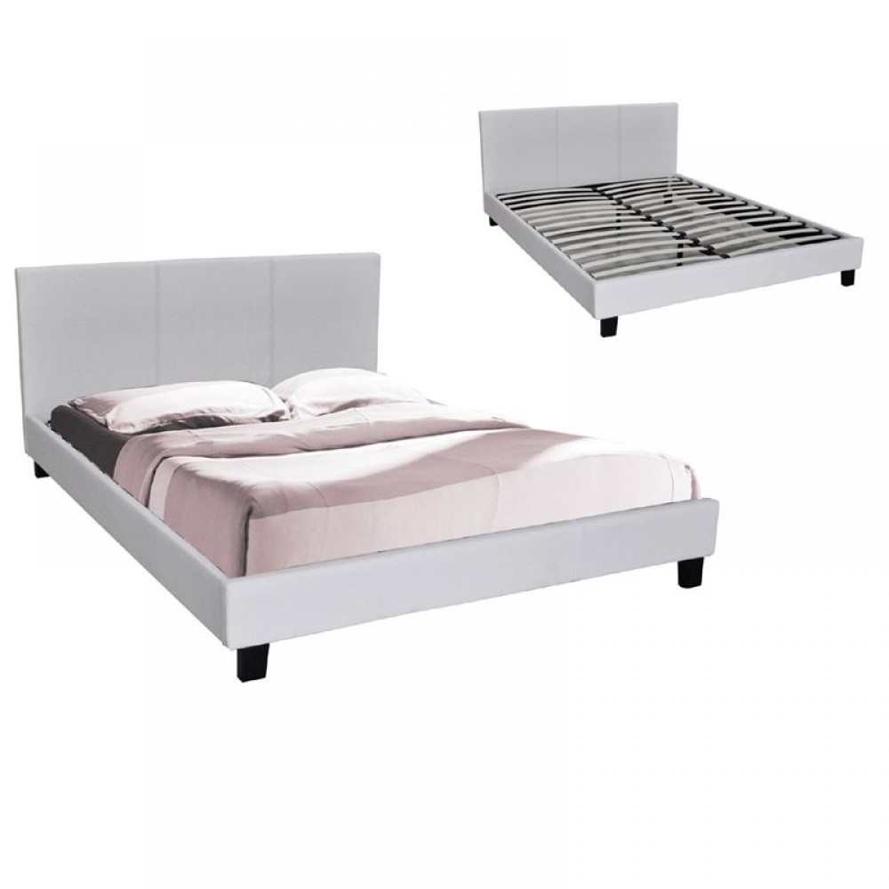 Wilton Κρεβάτι (Για Στρώμα 140X190Cm) Pu Άσπρο