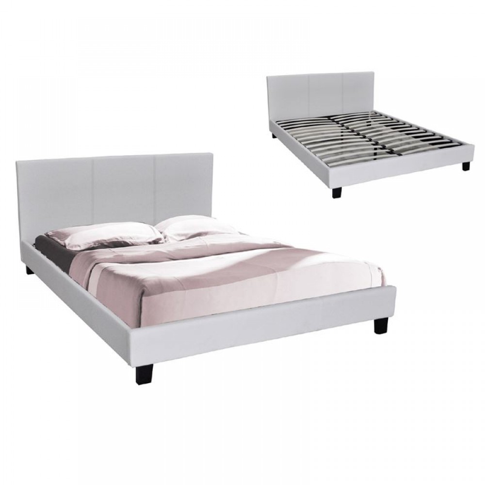Wilton Κρεβάτι (Για Στρώμα 90X190Cm) Pu Άσπρο