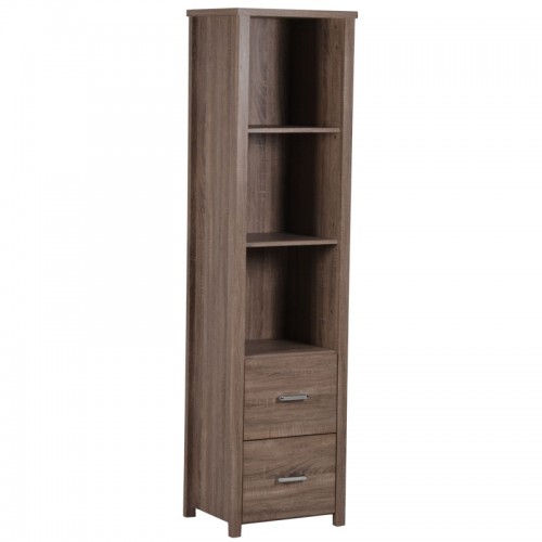 Βιβλιοθήκη σε χρώμα γκρι σταχτί 49x39x187 HOME-PLUS 01.01.0635