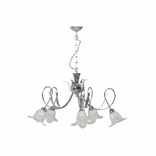 Φωτιστικό οροφής "RIALTO" 5φωτο μεταλλικό σε χρώμα ασημί