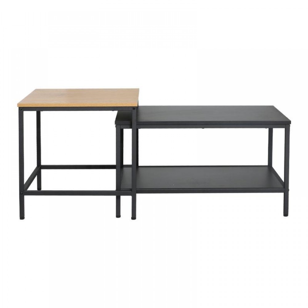 Σετ 2 Τραπεζακια Σαλονιου Fylliana Fonzy Sonoma Χρωμα 80X48X45Εκ