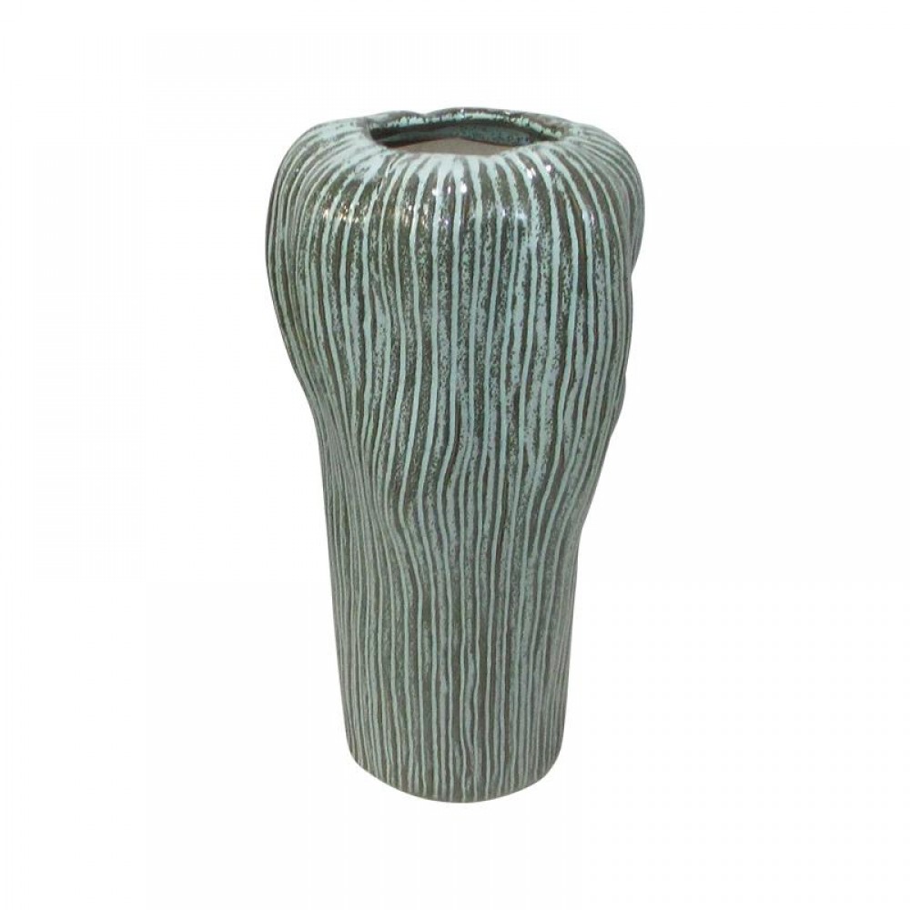 Κεραμικο Βαζο Fylliana 606728 Σιελ Χρωμα 17,3X17X32,2Εκ