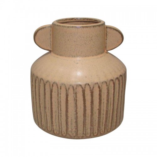 Κεραμικο Βαζο Fylliana 606112 Καφε Χρωμα 17,6X17,6X18,5Εκ