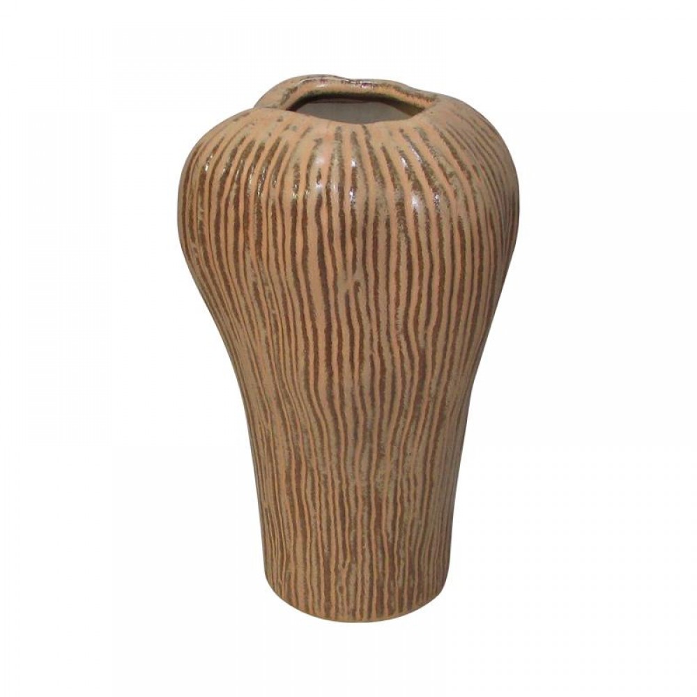 Κεραμικο Βαζο Fylliana 606728 Καφε Χρωμα 15X13,5X24,5Εκ