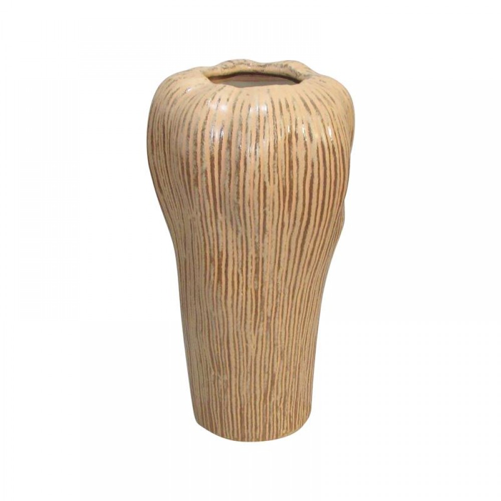 Κεραμικο Βαζο Fylliana 606728 Καφε Χρωμα 17,3X17X32,2Εκ