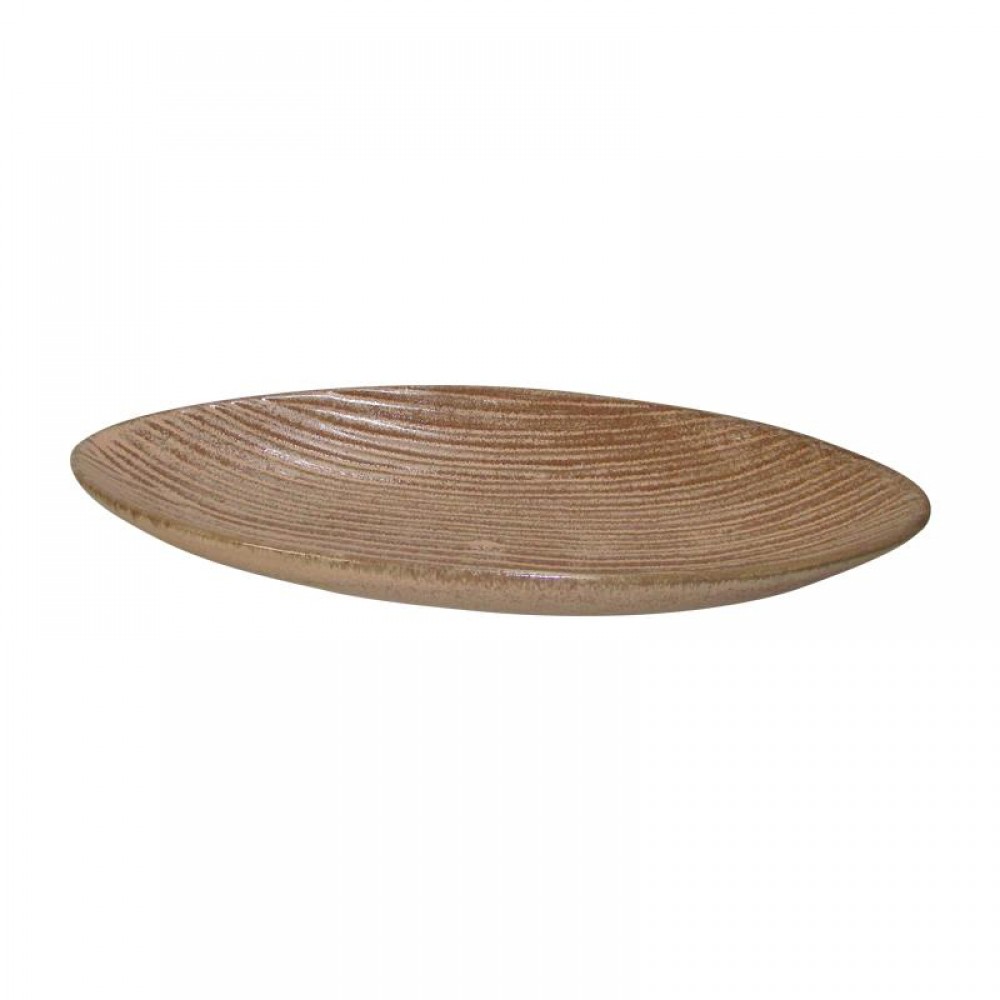 Κεραμικη Πιατελα Fylliana 600384 Καφε Χρωμα 41X23,5X5,1Εκ