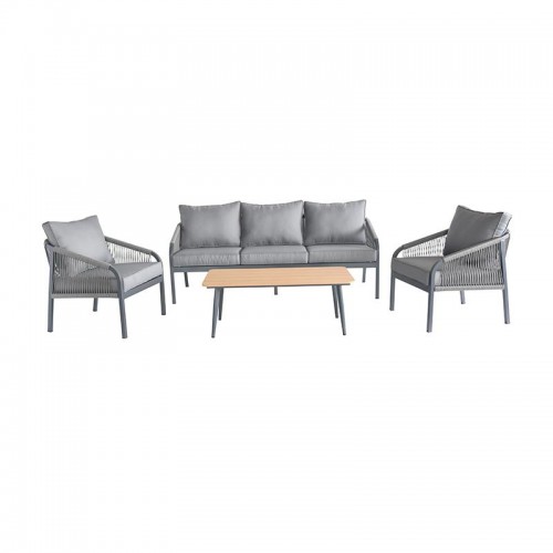 Σετ Σαλονι Κηπου 4Τμχ Fylliana Marrakesh Γκρι Χρωμα 189X73X72Εκ.