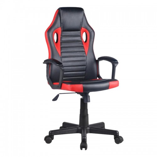 Καρεκλα Gaming Fylliana 5630 Μαυρη-Κοκκινη Δερματινη 61*55*120