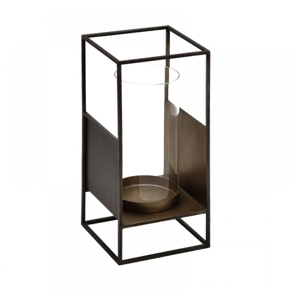 Μεταλλικο Κηροπηγιο Fylliana Fl054 Μπρονζε 18X18X39Εκ