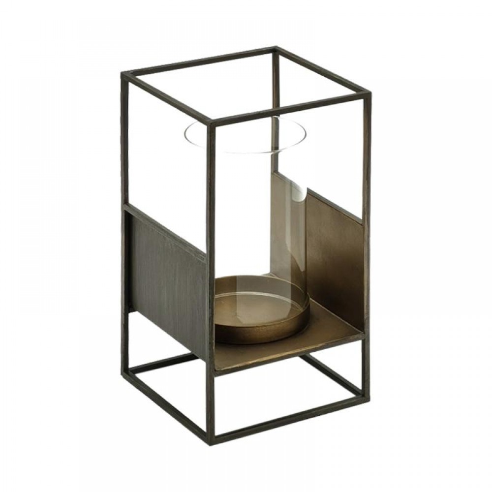 Μεταλλικο Κηροπηγιο Fylliana Fl053 Μπρονζε 18X18X33Εκ