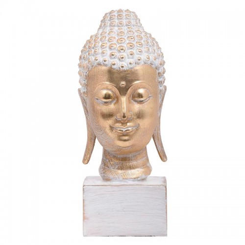 Επιτραπεζιο Διακοσμητικο Fylliana Buddha Χρυσο-Λευκο Αντικε Χρωμα 16X15X34Εκ