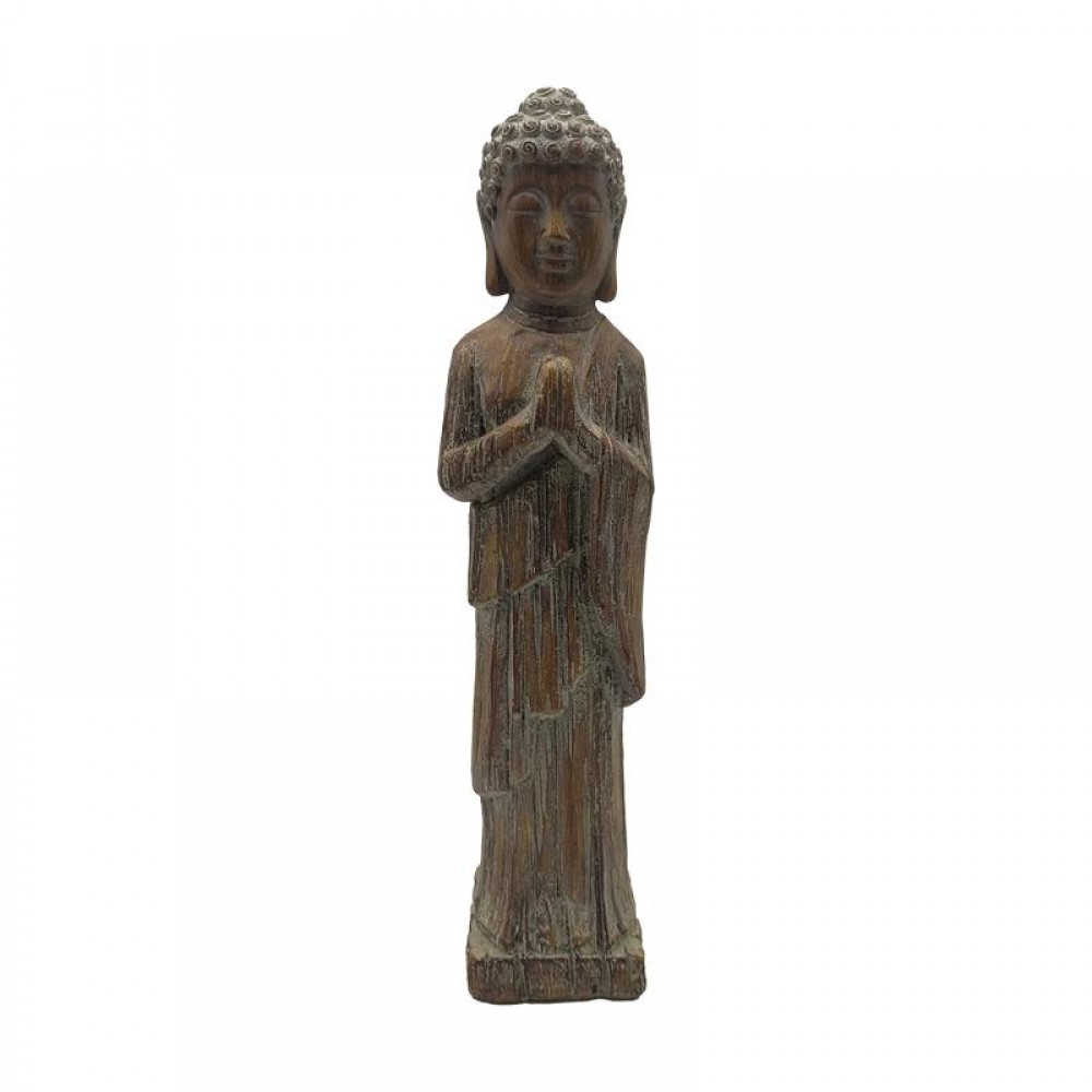 Επιτραπεζιο Διακοσμητικο Fylliana Buddha 23695 Καφε Χρωμα 11X11X46,5Εκ