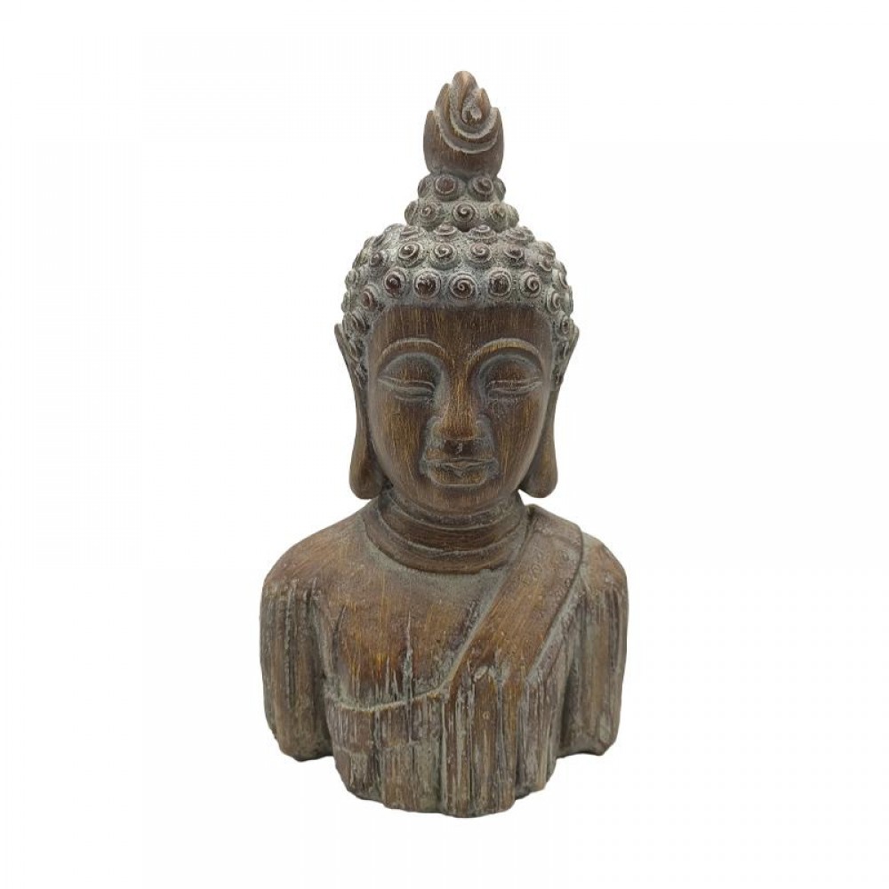 Επιτραπεζιο Διακοσμητικο Fylliana Buddha 23697 Καφε Χρωμα 21X14X37Εκ
