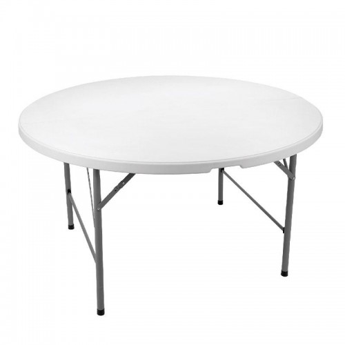 Τραπεζι Συνεδριου-Catering Fylliana Λευκο 120X74 Στρογγυλο Πτυσσομενο