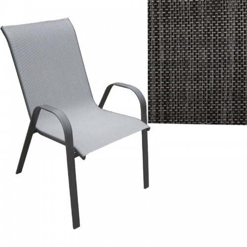 Πολυθρονα Κηπου Fylliana 5001 Μαυρο-Μπεζ Χρωμα Textilene 55X72X92Εκ