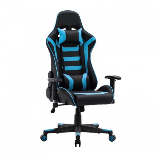 Καρεκλα Gaming Fylliana Sar-1 Μαυρο-Μπλε Τεχνοδερμα 64*53*135