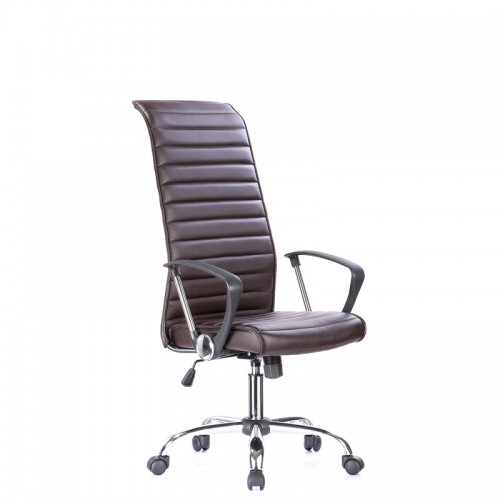 Καρεκλα Γραφειου Καφε Δερματινη Sp-6351-6 57*60.5*117-127