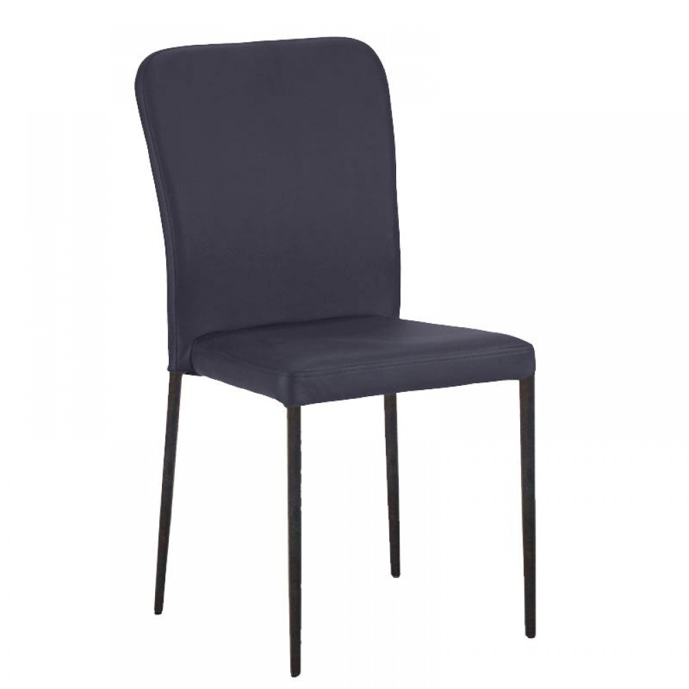 Καρεκλα Fylliana A308 Γκρι Δερματινη Wallnut Ποδια 52X44X89Εκ