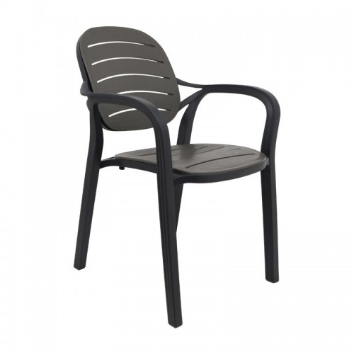 Καρεκλα Κηπου Fylliana Rusty Ανθρακι Χρωμα 57,5X58X84Εκ