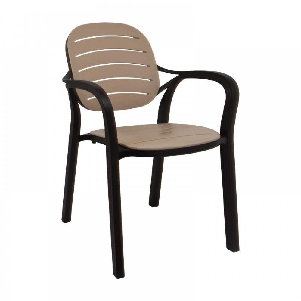 Καρεκλα Κηπου Fylliana Rusty Καφε-Μπεζ Χρωμα 57,5X58X84Εκ