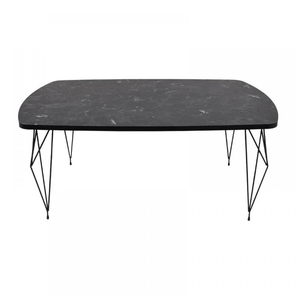 Τραπεζακι Σαλονιου Diamond Black Marble 100X66X42Εκ