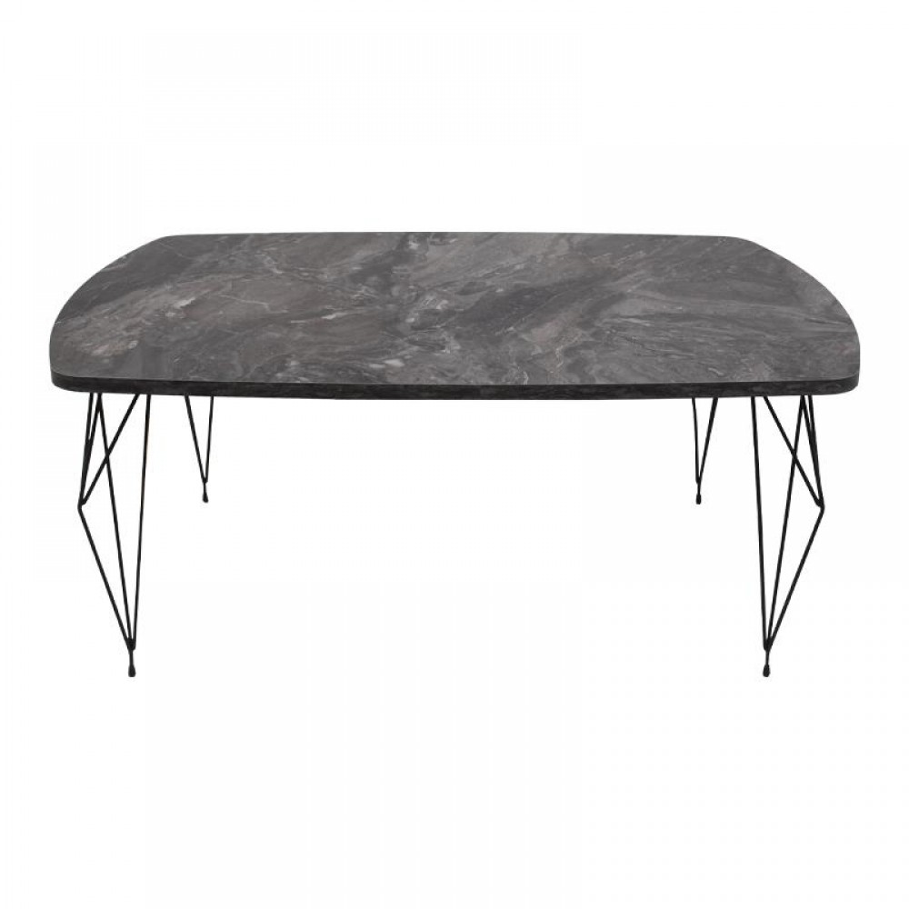 Τραπεζακι Σαλονιου Diamond Grey Marble 100X66X42Εκ