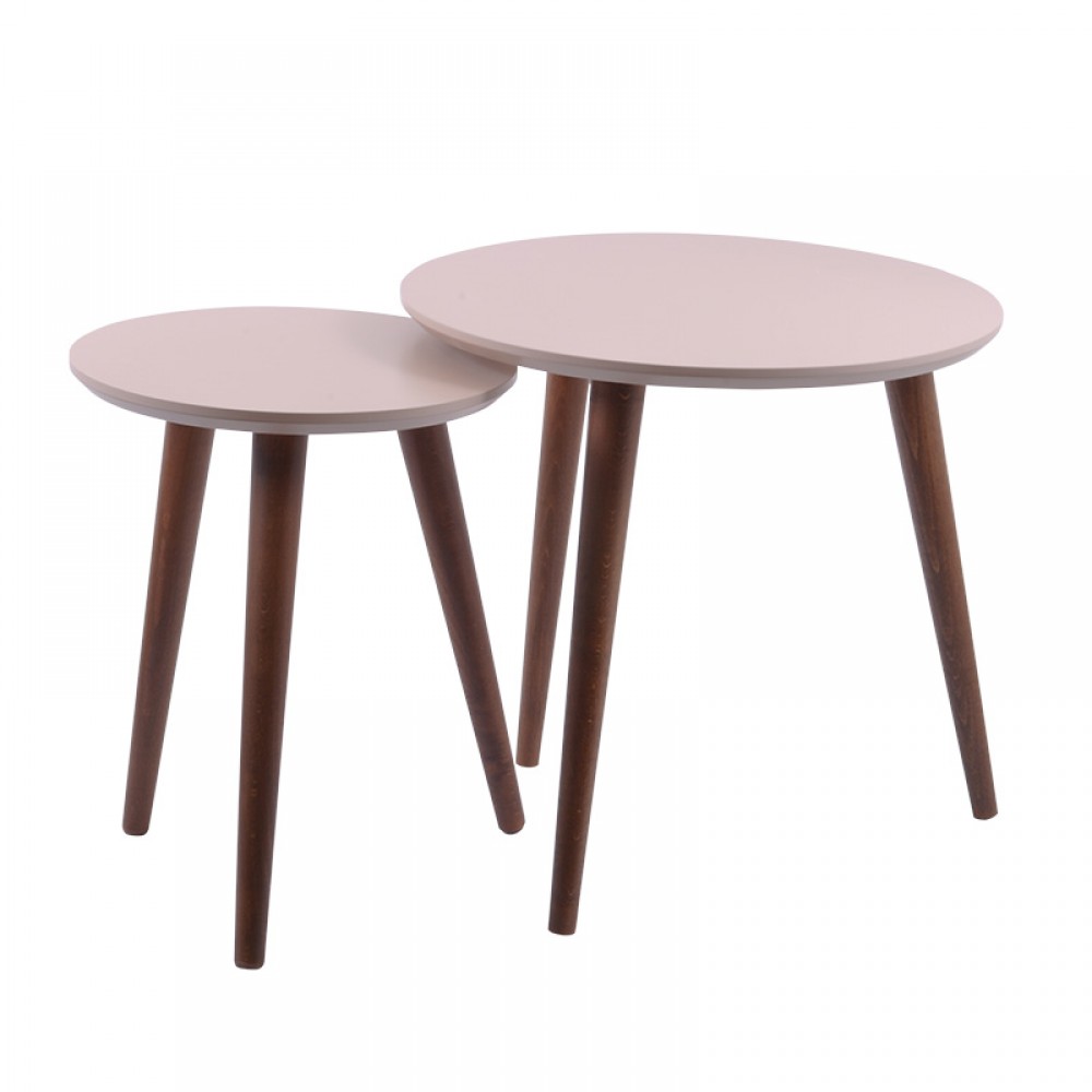 Σετ Ζιγκον Fylliana 2 Τεμαχιων Atria  Macchiato Με Walnut Ποδια
