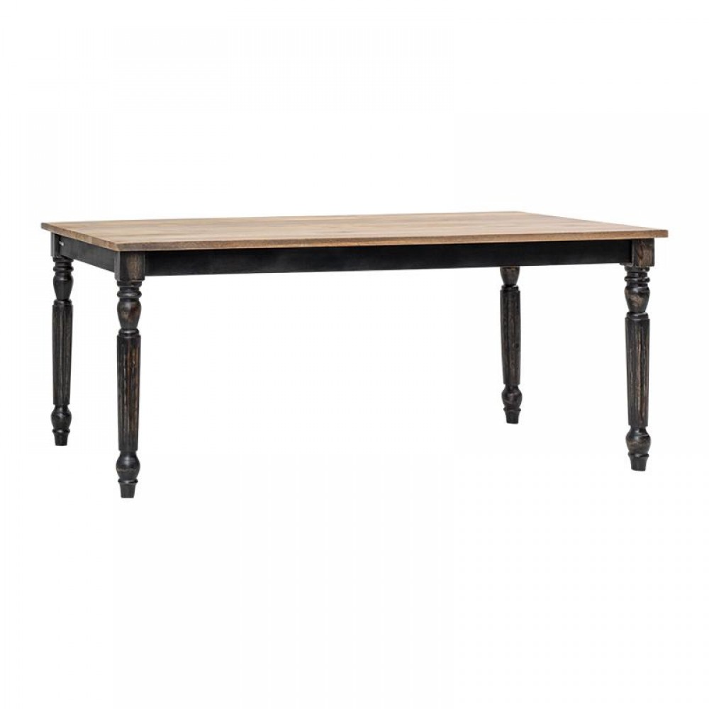 Τραπεζι Τραπεζαριασ Fylliana Kanpur Γκρι Χρωμα 180X90X76Εκ