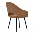 Πολυθρόνα Macie Pakoworld Καφέ Antique Pu-Μαύρο 58X50X85Εκ