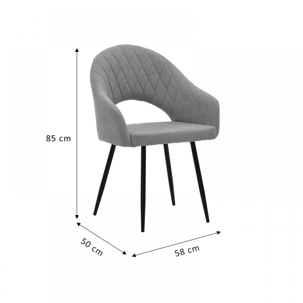 Πολυθρόνα Macie Pakoworld Καφέ Antique Pu-Μαύρο 58X50X85Εκ