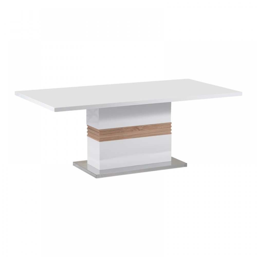 Τραπέζι Zoekrin Inart Λευκό Mdf 200X100X76Εκ