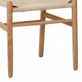Καρέκλα Wishbone Pakoworld Rubberwood-Σχοινί Σε Φυσική Απόχρωση 53.5X57X74Εκ