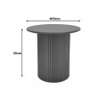 Βοηθητικό Τραπέζι Dovel Pakoworld Mdf Σε Sonoma -Μαύρο Μέταλλο Φ50X50Εκ
