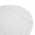 Τραπέζι Σαλονιού Franzel Pakoworld Sintered Stone Σε Όψη Μαρμάρου-Mdf Σε Φυσική Απόχρωση Φ80X40Εκ