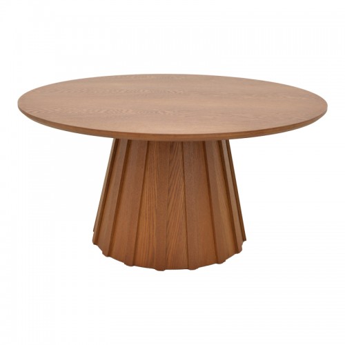 Τραπέζι Σαλονιού Franzel Pakoworld Mdf Καρυδί Φ80X40Εκ