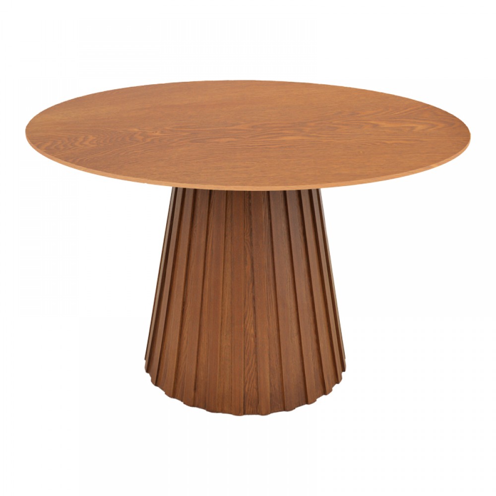 Τραπέζι Franzel Pakoworld Mdf Καρυδί Φ120X75Εκ
