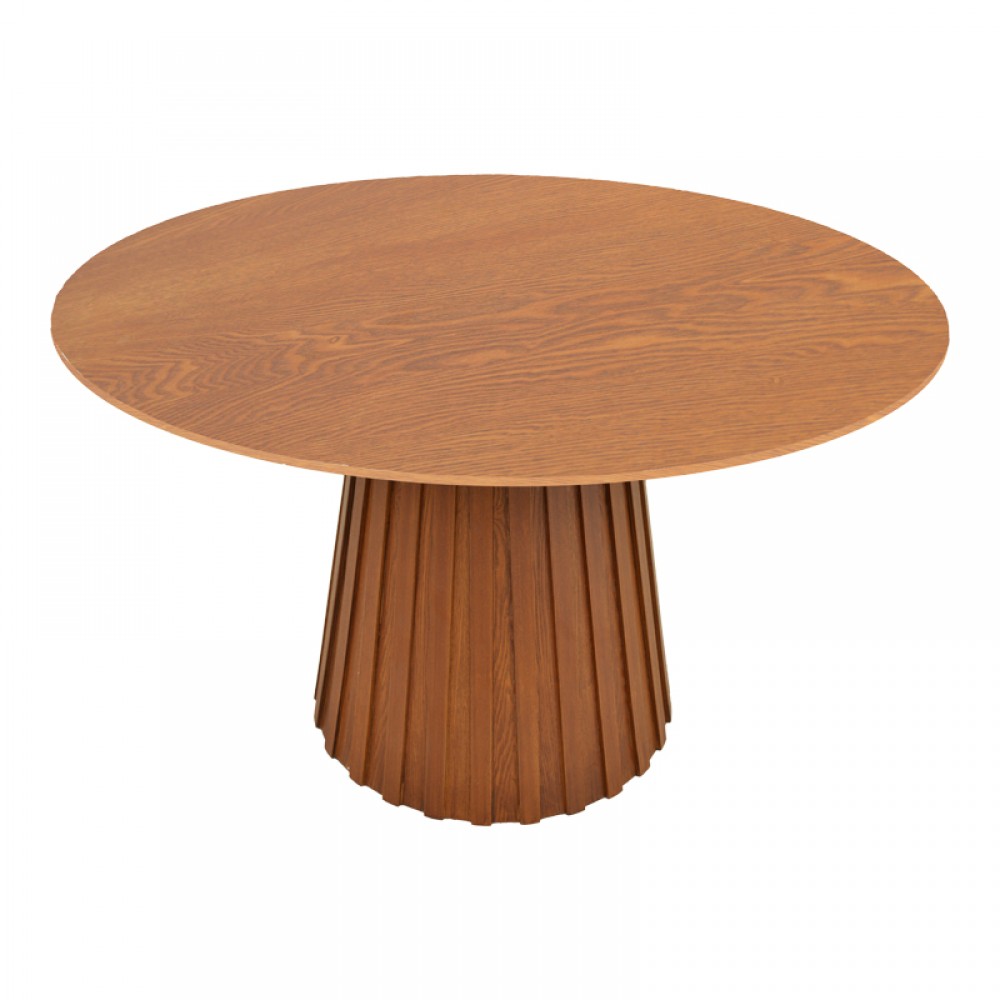 Τραπέζι Franzel Pakoworld Mdf Καρυδί Φ120X75Εκ
