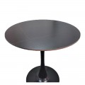 Tραπέζι Balou Pakoworld Sintered Stone Σε Μαύρη Απόχρωση Με Όψη Μαρμάρου-Βάση Μαύρο Μέταλλο Φ120X73Εκ