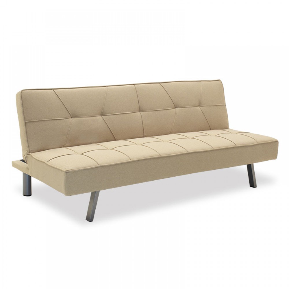 Καναπές-Κρεβάτι Travis Pakoworld 3Θέσιος Με Ύφασμα Μπεζ 175X83X74Εκ