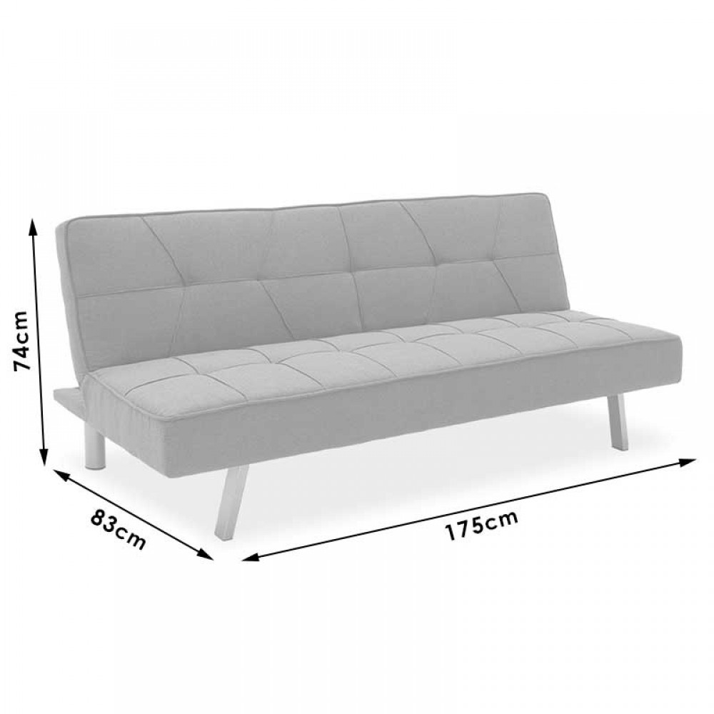 Καναπές-Κρεβάτι Travis Pakoworld 3Θέσιος Με Ύφασμα Μπεζ 175X83X74Εκ