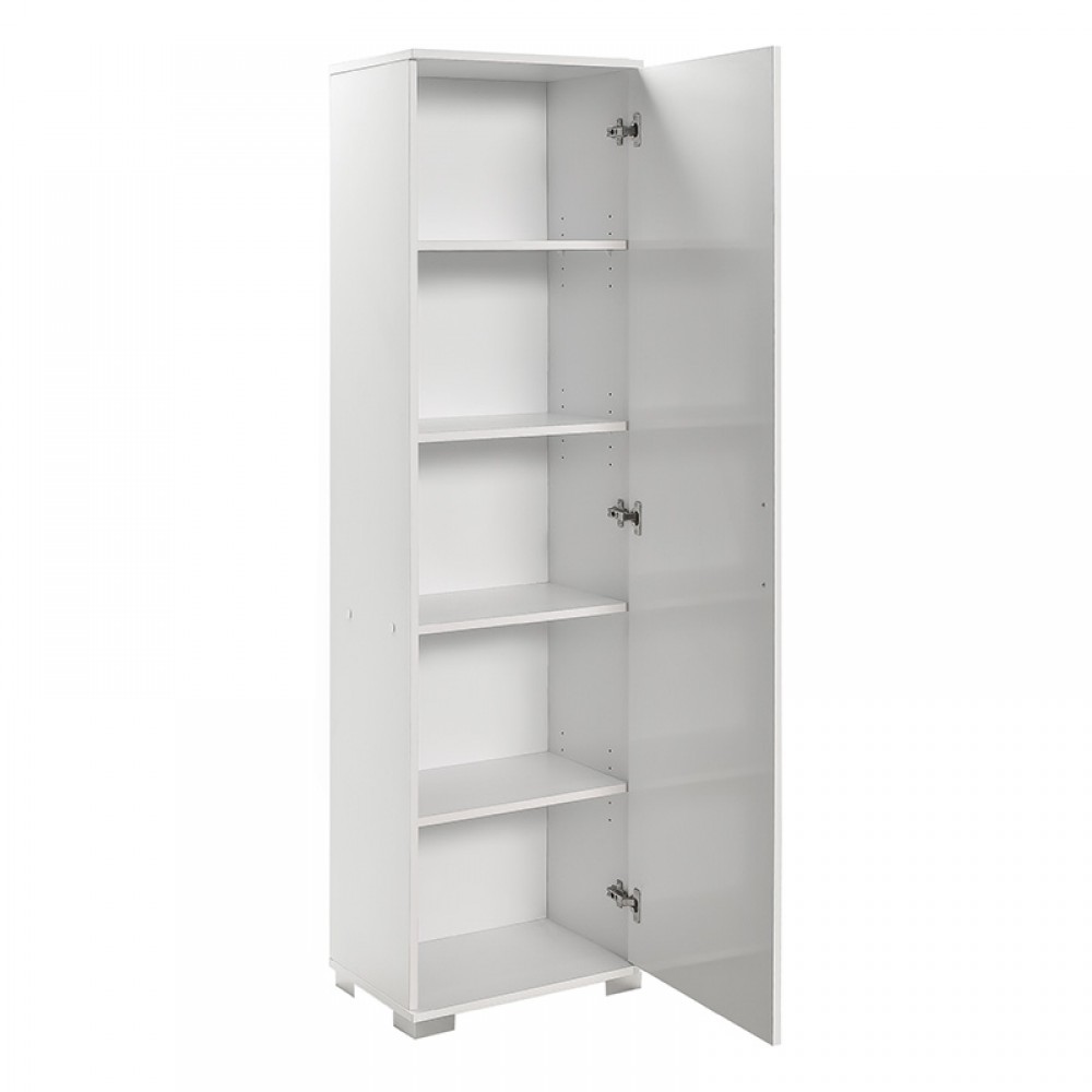 Ντουλάπι-Στήλη Chad1 Pakoworld Λευκό Gloss 45X32X169Εκ