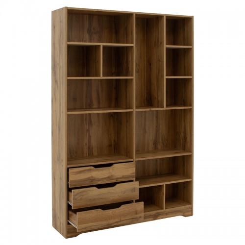 Βιβλιοθήκη Lucinda Pakoworld Oak 120X29.8X180.5Εκ