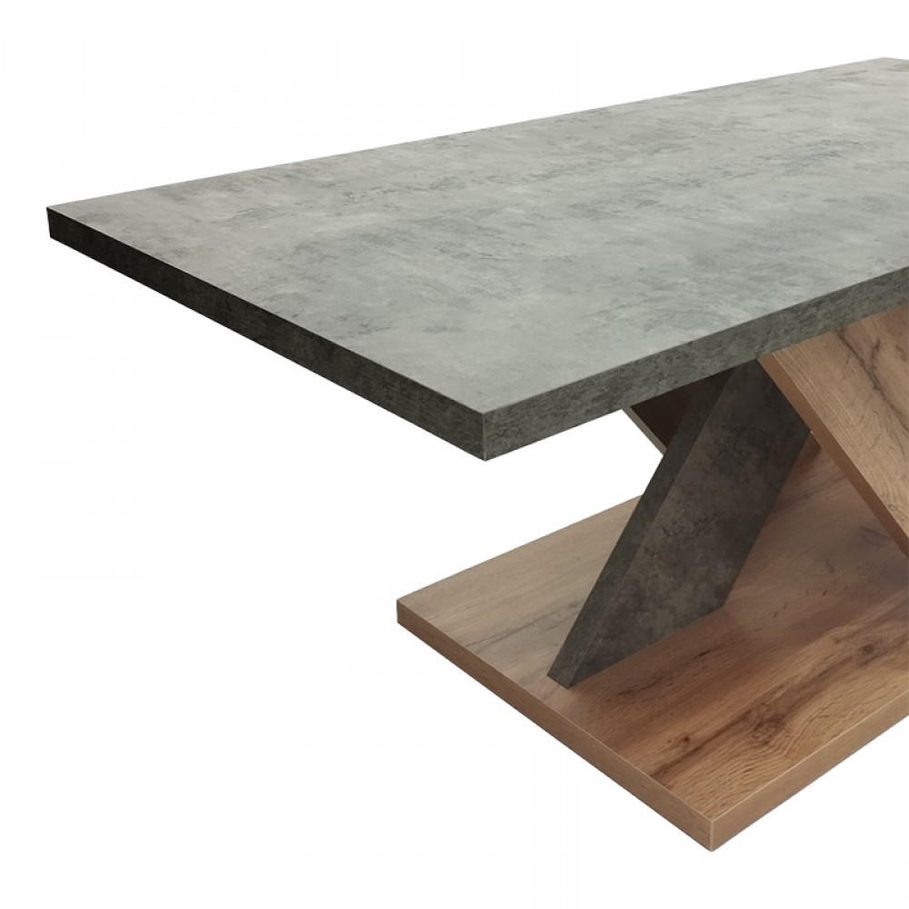 Τραπέζι Σαλονιού Solange Pakoworld Σε Γκρι-Sonoma Απόχρωση 110X55X47.5Εκ