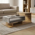 Τραπέζι Σαλονιού Nuvele Pakoworld Γκρι-Sonoma 90X50X35Εκ