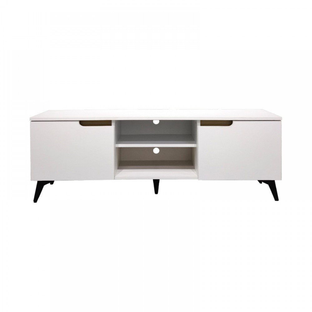 Έπιπλο Τηλεόρασης Kemvio Pakoworld  Sonoma-Λευκό 120X38X44Εκ