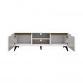 Έπιπλο Τηλεόρασης Kemvio Pakoworld  Sonoma-Λευκό 120X38X44Εκ