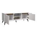 Έπιπλο Τηλεόρασης Kemvio Pakoworld  Sonoma-Λευκό 150X38X44Εκ
