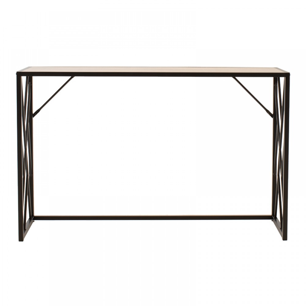 Κονσόλα Ivy Pakoworld Χρώμα Καρυδί-Μαύρο 120X35X75Εκ